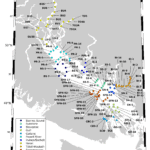 Map of all stations in 2023. Station markers are coloured by patrol.